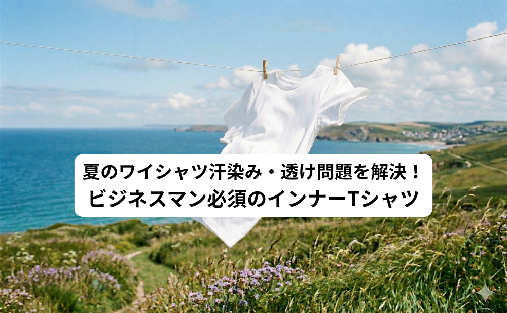 夏のワイシャツ汗染み・透け問題を解決！ビジネスマン必須のインナーTシャツ