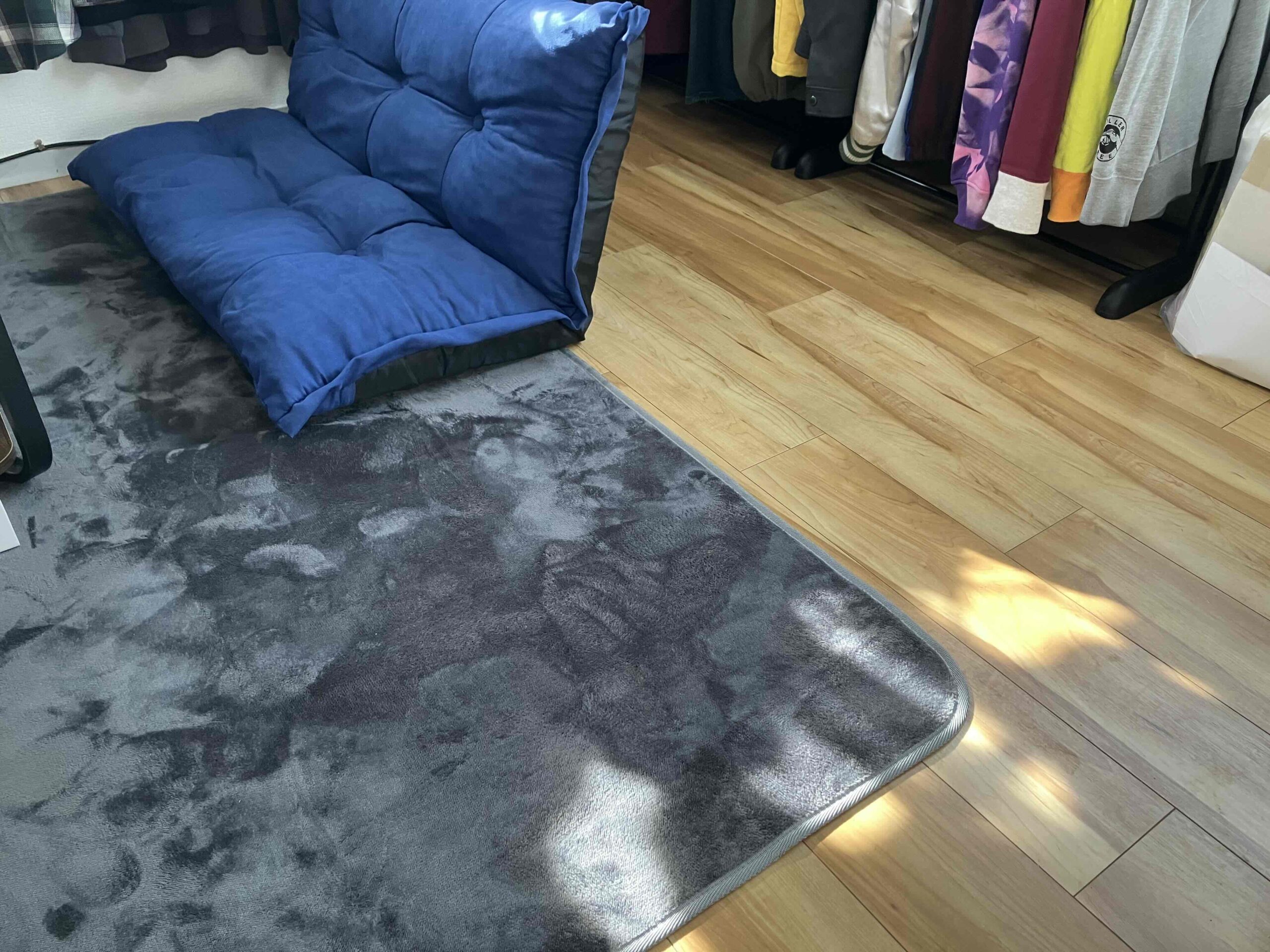 届いてすぐ「肌触りやば」ってなったラグの話【VK Living 185×185cm ダークグレー】