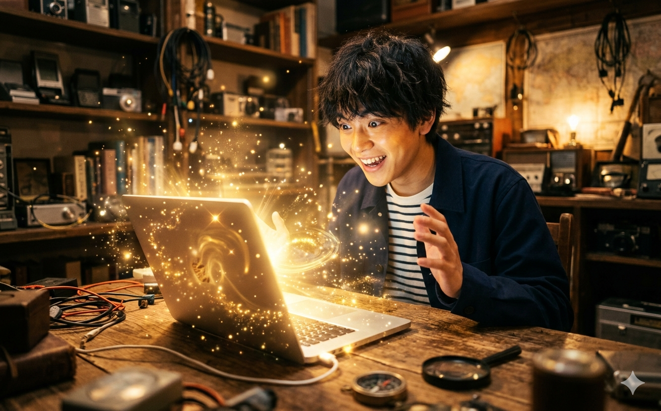 副業でパソコンを使う様子